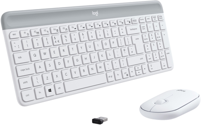 Logitech MK470 Wireless Slim Combo, biały (920-009205)