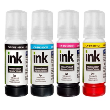 Комплект чернил ColorWay для Epson L3100/3101/3150/3151 (BK/C/M/Y) 4x70ml (CW-EW310SET01)