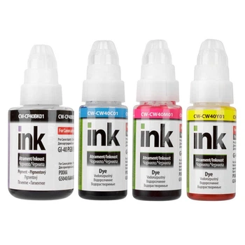 Комплект чорнила ColorWay для Canon G5040/G6040/G7040 (BK/C/M/Y) 3x70ml +135ml (CW-CP40/CW40SET01)