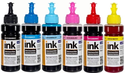 Комплект чернил ColorWay для Epson L800/L805/L810/L850 (B/C/M/Y/LC/LM) 6x100ml Светостойкие (CW-EU800SET01)