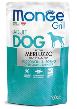 Влажный корм для собак Monge Dog Grill с треской 100 г 70013130