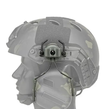 Адаптер MHZ, крепление для активных наушников на шлем 19-21мм, зажимной, комплект