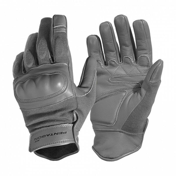 Тактические перчатки стойкие к пламени Pentagon Storm Gloves P20021 Medium, Wolf-Grey (Сірий)