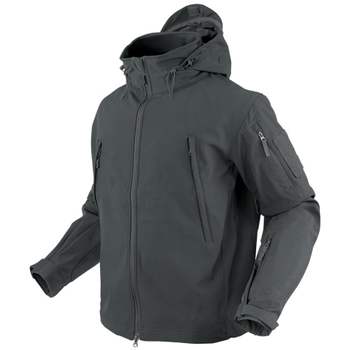 Тактичний софтшел із флісом утеплений Condor SUMMIT Soft Shell Jacket 602 X-Large, Graphite (Сірий)