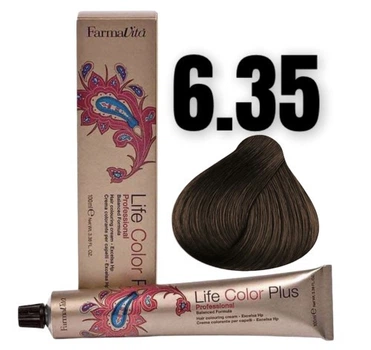 Стойкая крем-краска Farmavita Life Color Plus 6.35 Темный блондин шоколад 100 мл