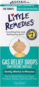 Краплі від кольків, симетикон дітям від народження Little Remedies Gas Relief Drops