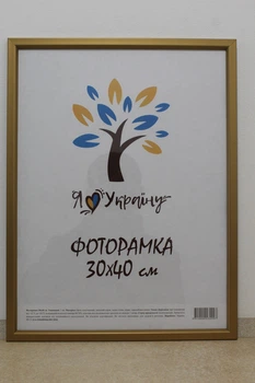 Фоторамка 30Х40, (А3), золотой с золотой вставкой, 1511-0491-11, СТЕКЛО + КАРТОН