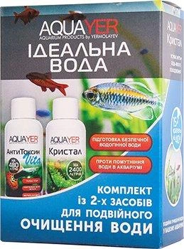 Комплект "Идеальная вода" АнтиТоксин Vita и Кристал 2х60мл, для подготовки воды, AQUAYER