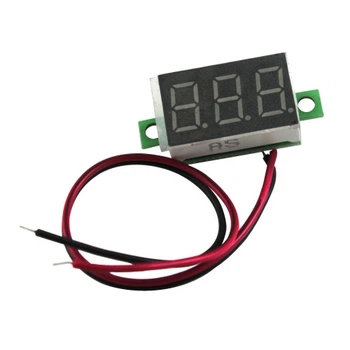 Цифровий вольтметр безкорпусний 2.5-30В 0.36" LED вимірювач напруги вольтажу