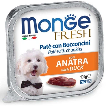 Корм Monge Dog Fresh Anatra влажный с уткой для взрослых собак 100 гр