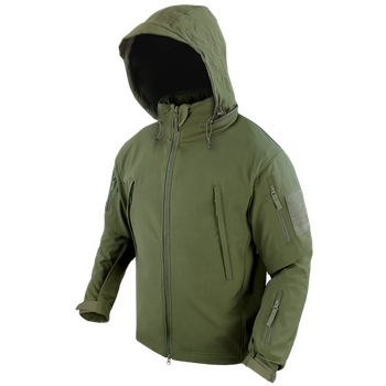 Тактичний софтшелл з утеплений флісом Condor SUMMIT Soft Shell Jacket 602 Medium, Олива (Olive)