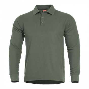 Тактическое поло с длинным рукавом Pentagon ANIKETOS LONG POLO K09013 Medium, Camo Green (Сіро-Зелений)