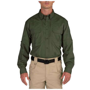 Рубашка 5.11 Tactical Taclite Long Sleeve Shirt 5.11 Tactical TDU Green, XL (Зелений) Тактична