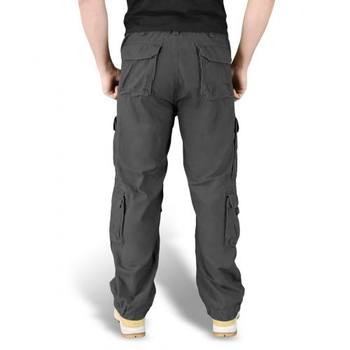 Штаны SURPLUS AIRBORNE VINTAGE TROUSERS Surplus Raw Vintage Washed black, L (Мытый черный) Тактические