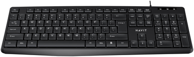 Клавіатура Havit HV-KB2006, Black, USB, кабель 1.3 м (6939119048501)