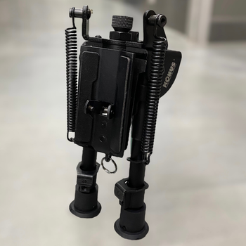 Стрелковые сошки KONUS BIPOD, резиновые насадки на ножки, высота 15-22 см на планку Weaver/Picatinny (241942)