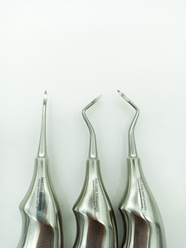 Набір елеваторів люксаторів для видалення зубів прямий + зігнуті 3шт