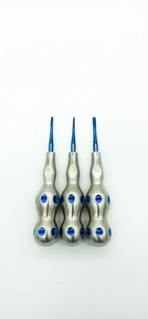 Набір елеваторів люксаторів для видалення зубів прямі 3шт