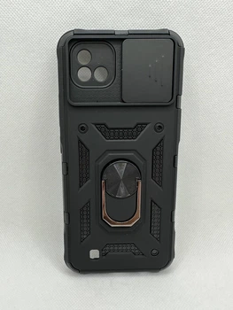 Противоударный чехол Defense Ring для Realme C11 2021 с кольцом Черный