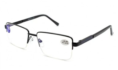 Чоловічі металеві окуляри, окуляри для далечі, окуляри з діоптріями -2.0 Blueblocker
