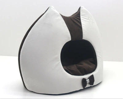 Будка для котов и собак Zoo-hunt Мистик-котик №1 30х40х40 см коричневая