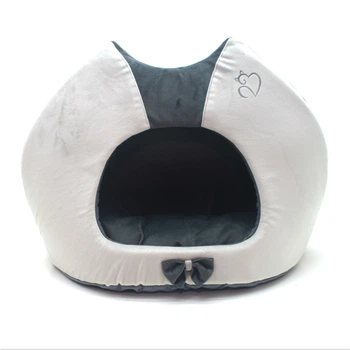 Будка для котов и собак Zoo-hunt Мистик-котик №1 30х40х40 см серая
