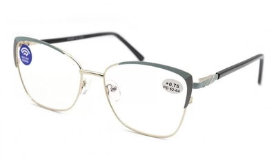 Готовые очки для зрения женские с диоптриями ,очки для чтения +1.75 21409-C10 Blueblocker