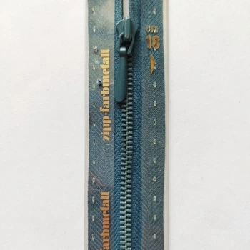 Молния крашенный металл неразъемная 4 Opti, сине-зеленый, 180