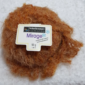 Пряжа Mirage Schachenmayr Германия 50% шерсть 50% полиамид 50г-80м цвет Рыжий с коричневым Спицы 6-7 мм