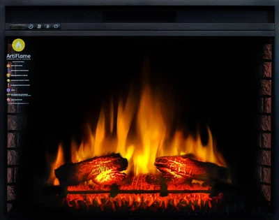 Электрокамин ArtiFlame AF33 эффект живого пламени и тления поленьев с регулировкой обогрева