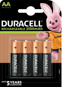 Аккумулятор Duracell Recharge AA 2500 мАh 4 шт(5005001)(5000394057203)