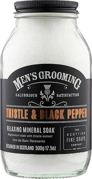 Сіль для ванн - Scottish Fine Soaps Men`s Grooming Thistle & Black Pepper Bath & Muscle Soak 500g (421595-54711)