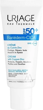 Восстанавливающий крем для ослабленной и раздраженной кожи - Uriage Bariederm Cica-Cream Copper-Zinc SPF50 40ml (594349-92093)