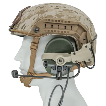 Кріплення адаптер чебурашки для активних навушників Sordin на тактичний шолом кронштейн BeArmD Тан (1489903S)