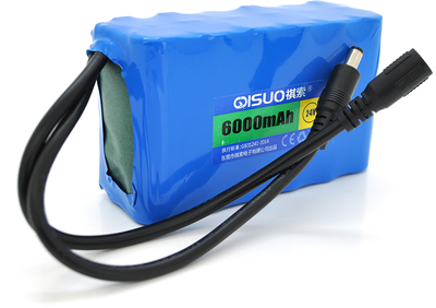 Аккумуляторная батарея литиевая QiSuo 24V 6A с элементами Li-ion 18650 DC5.5x2.1 (YT26005)