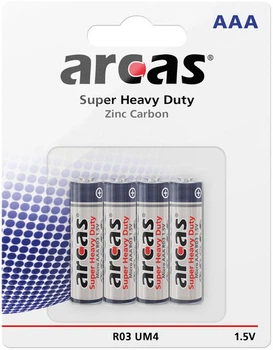 Батарейки Arcas R03 Super Heavy Duty ААА/R03 4 шт