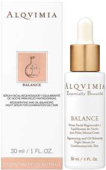 Serum do twarzy Alqvimia Balance Regenerating And Oil Balancing Night Serum For Combination Oily Skin 30 ml (8420471012173)