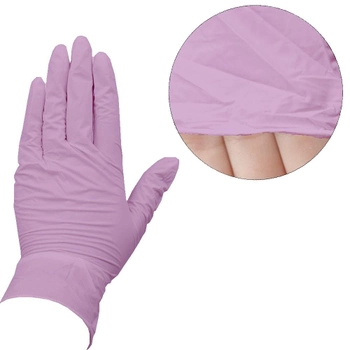Рукавички UNEX нітрилові без тальку (набір рукавичок), світло-рожевий, розмір XS, 100 шт (0091819)