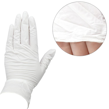 Рукавички IGAR нітрилові без тальку Silk білий розмір S 100 шт (9001570531797) (0089559)