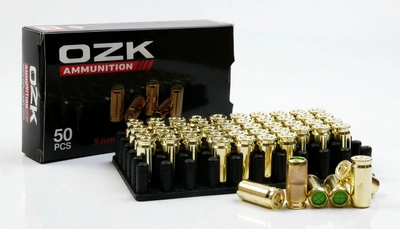 Холостые стартовые шумовые патроны Ozkursan 9мм пистолетный (50 шт)