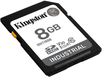 Карта памяти Kingston SDHC 8GB Industrial Class 10 UHS-I U3 V30 А1 (SDIT/8GB)