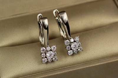 Серьги Xuping Jewelry застенчивость 2.1 см серебристые