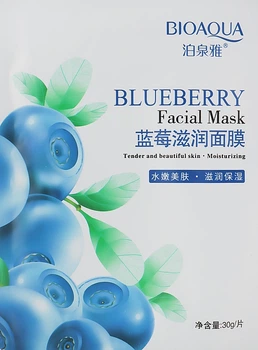 Тканевая маска для лица с экстрактом черники Bioaqua Blueberry Facial Mask, 30 г
