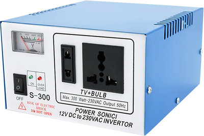 Інвертор напруги Voltronic S-300 DC: 150 Вт, 12/220 з апроксимованою синусоїдою, 2 універсальна розетка, крокодили, Q12 (YT28500)