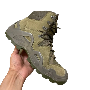 Армійські чоловічі черевики берци Vaneda нубук кордура Оливковий 40 розмір (Kali) ідеальне взуття для будь-яких умов для екстремальних умов надійний захист