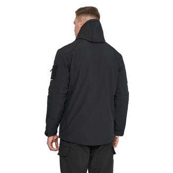 Тактическая мужская курточка с 6 карманами Combat Soft Shell Софтшел черный размер 2XL