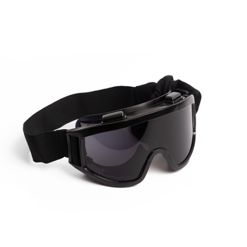 Тактические ободковые очки Attack защитная маска для военных с защитой от запотевания Черные