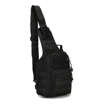 Військовий рюкзак на одне плече для зсу тактична армійська сумка - рюкзак чорна