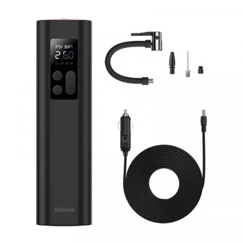 Автомобильный насос автокомпрессор Baseus Super Mini Inflator Pump компрессор для автомобиля Black