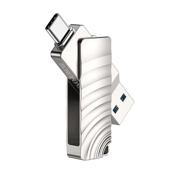 Флешка двостороння Type-C і USB 3.0 роз'ємами Borofone OTG USB flash drive (16 GB). Silver